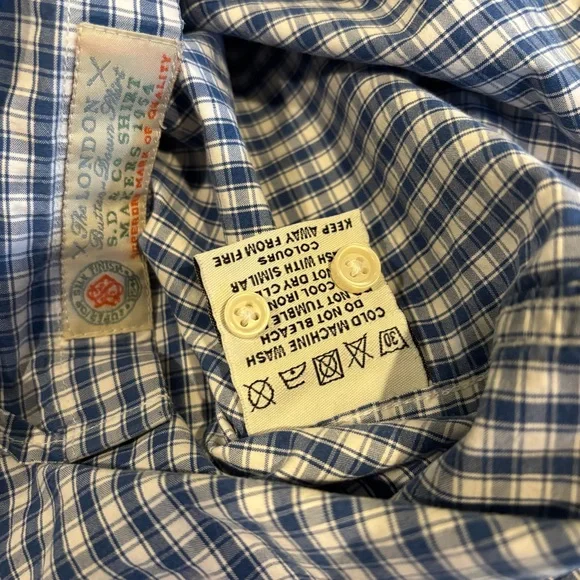 Superdry Blue and White Gingham London Button Down Shirt - Picture 9 of 12